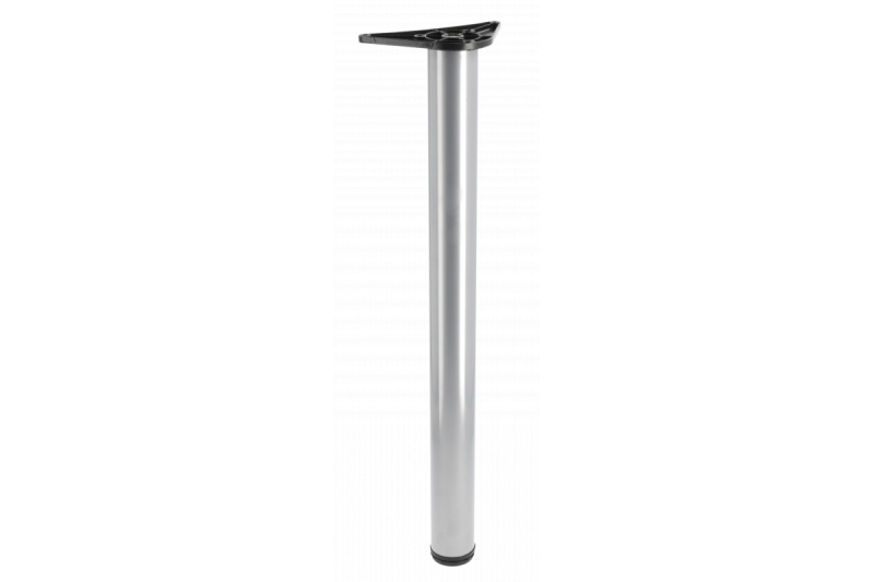 Tafelpoot rond zilver 71cm hoog verstelbaar 3cm met poot diameter 6cm 1208963585