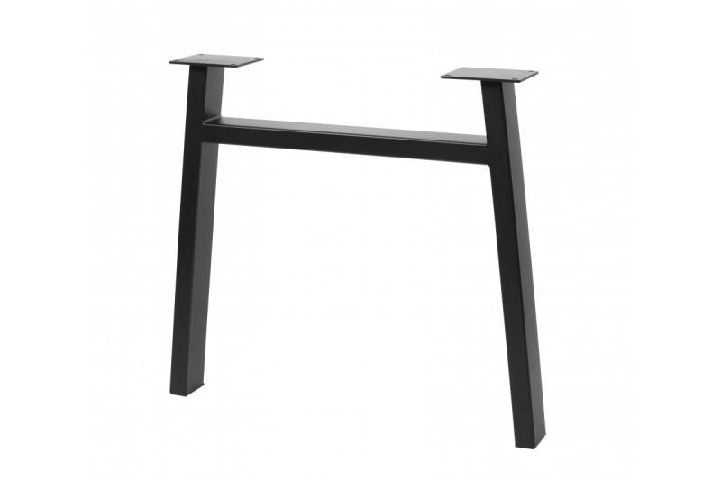 Frame leg GTV INDUSTRIA, trapezoid with crossbar, H=710 mm, W=820 mm, profile 80 x 40, steel, black 1208963594