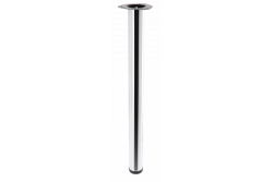 Tafelpoot rond chroom 71cm hoog verstelbaar 2cm met poot diameter 6cm 1208963629