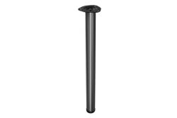 Tafelpoot rond zwart 71cm hoog verstelbaar 2cm met poot diameter 6cm 1208963633