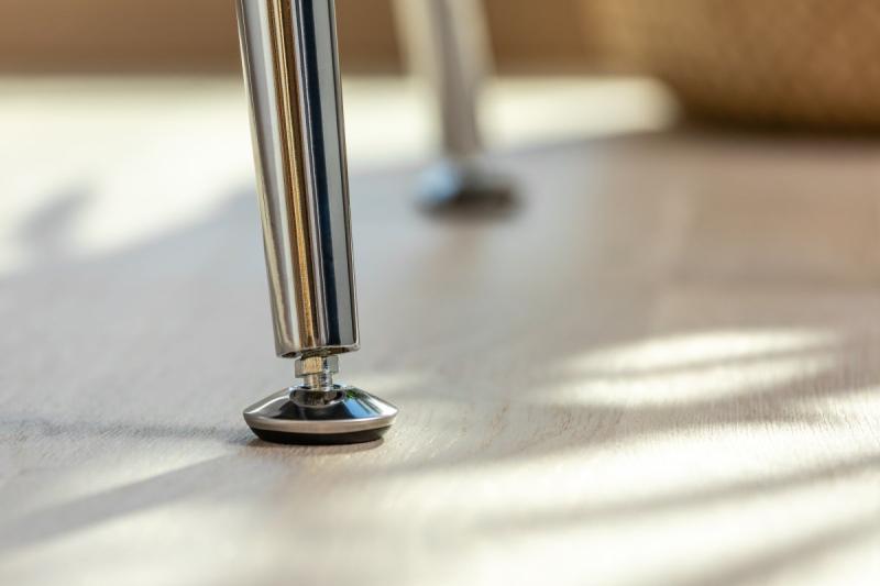 Leg 40 x 710 X-LINE inclined, foldable, adjustable foot, chrome 1208963654