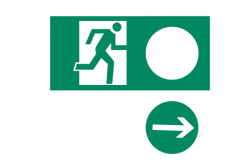 Emergency exit sign universal,150X300 1208963659