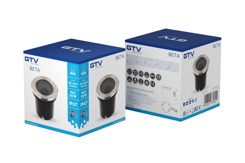 Decor INRUN LUMINAIRE BETA-O met verstelbare hoek max. 50 W GU10 IP67 AC220-240V 50/60Hz inox. 1208963698