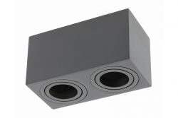 Decor Plafondarmatuur AVEIRO DUO aluminium 160x80x85mm IP20 max 20W*2 vierkant zwart. 1208963824