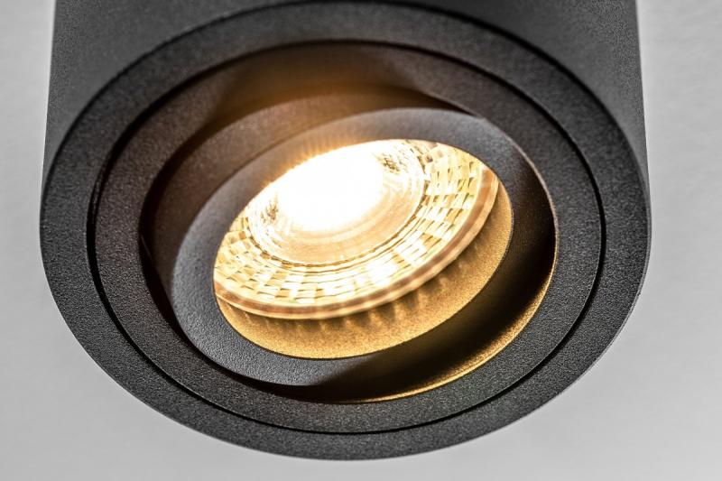 Decor Plafondarmatuur AVEIRO aluminium 80x85mm IP20 max 20W rond zwart. 1208963830