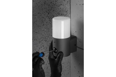 Decor Tuinarmatuur CORTA-AU PIR E27 MAX.25W IP44 AC220-240V 50-60Hz wandlamp bovenkant grafiet. 1208963858