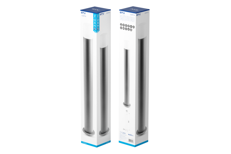 Decor Tuinarmatuur CORTA-P 80 E27 MAX.25W IP44 AC220-240V 50-60Hz paal antraciet. 1208963863