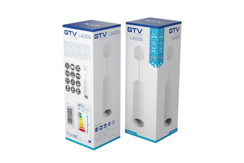 Decor Opgeschorte armatuur LAGOS GU10 aluminium IP20 max. 20W wit 1208963910