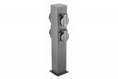 Decor Tuinpaal LARGO-P 36 IP44 AC220-240V 50-60Hz 4*schuko stopcontact max. 3500W paal grafiet. 1208963917