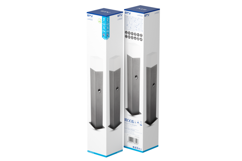 Decor Tuinarmatuur LARGO-P PIR 50 E27 MAX.15W IP44 AC220-240V 50-60Hz paal grafiet. 1208963920