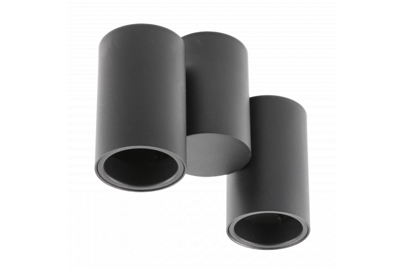 Decor Plafondarmatuur LUPO aluminium 17.5x5.6x11.5 IP20 2*GU10 max. 50W rond zwart. 1208963926