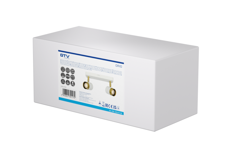 Decor Plafondarmatuur ORIO aluminium 24.0x5.5x14.0 IP20 2*GU10 max. 50W rond wit. 1208963964