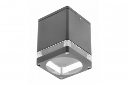 Decor Plafondarmatuur RIVEN alum 102x120 IP54 max 35W vierkant grafiet. 1208963983