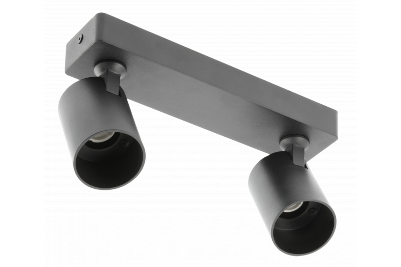 Decor Plafondarmatuur SANTO aluminium IP20 max. 20W*2 dubbel rond zwart. 1208963997