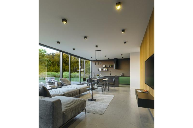 Decor Opgehangen armatuur TRESOS II 3xGU10 aluminium IP20 max. 3x20W zwart. 1208964030