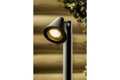 Decor Tuinarmatuur LUSTINO-P 80 GU10 MAX.20W IP44 AC220-240V 50-60Hz montagepaal grafiet. 1208964034