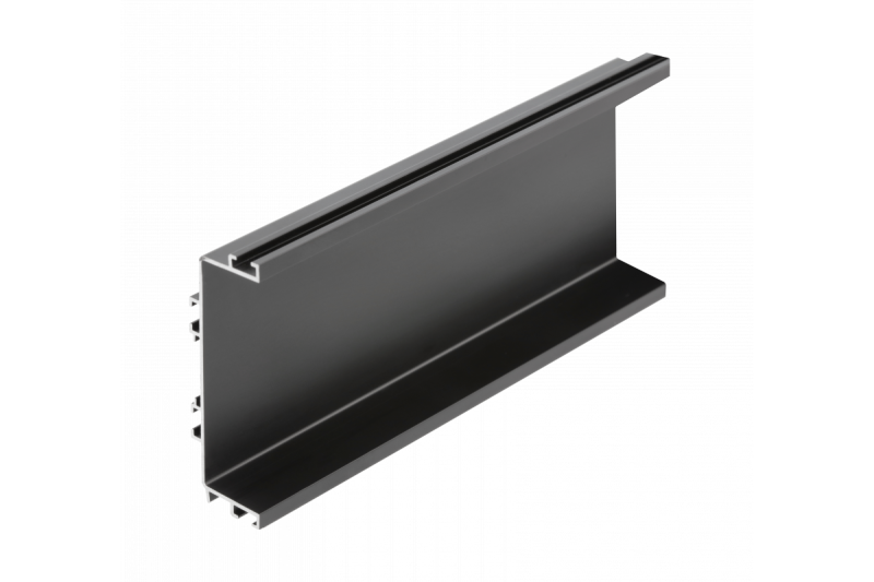 Aluminum profile, handleless system VELLO with LED function, C, black, length 3 m 1208964211