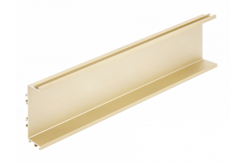 Aluminium profile VELLO handleless system with LED function, C, gold, length 4.1 m 1208964216