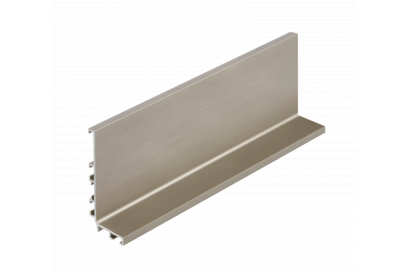 Aluminum profile, handleless system VELLO with LED function, L, inox, length 3 m 1208964218