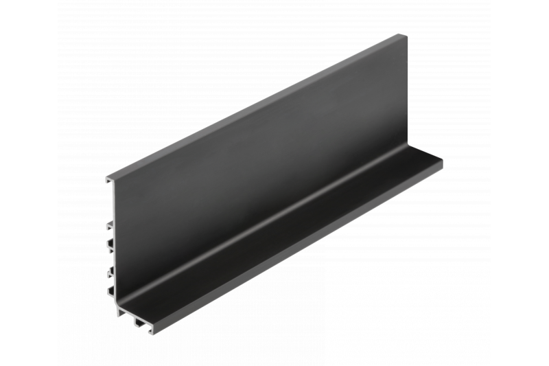 Aluminum profile, handleless system VELLO with LED function, L, black, length 4.10 m 1208964224
