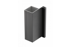 Aluminum profile, handleless system VELLO, T one-sided, black, length 3 m 1208964233