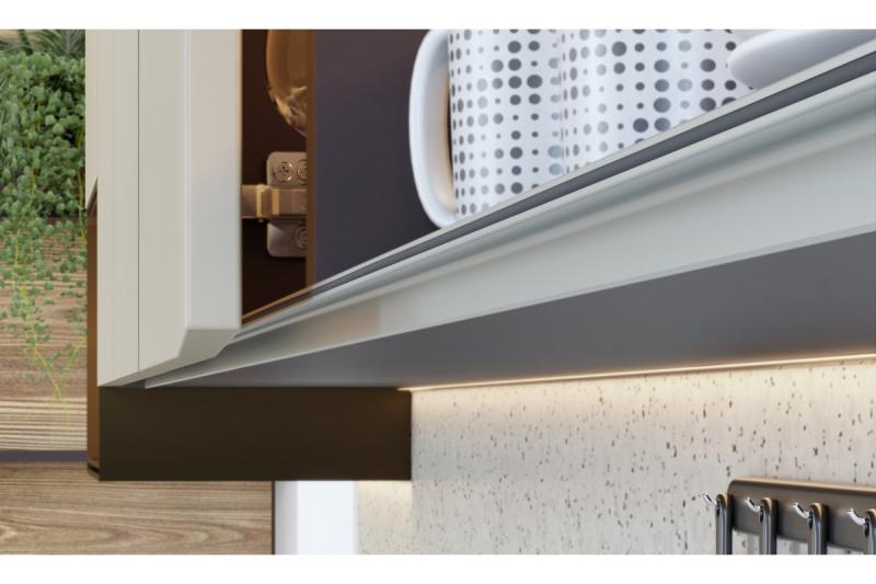 GTV VELLO profile, handleless system, slewing, L=3000 mm, 18 mm, Al, aluminium 1208964238