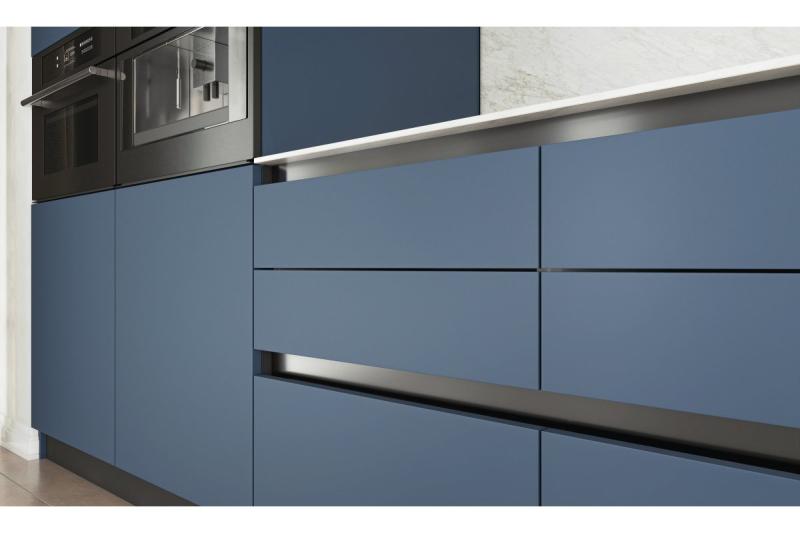 GTV VELLO profile, handleless system, retain, L=3000 mm, 18 mm, Al, black 1208964240