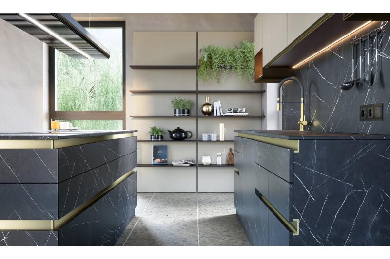 GTV VELLO profile, handleless system, wreath, L=3000 mm, 18 mm, Al, gold 1208964241