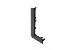 End cap for L profile, incomplete, VELLO handleless system with LED function, black left (10 pcs / pack) 1208964300