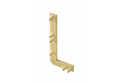 End cap for L-profile incomplete, VELLO handleless system with LED function, gold right(10 pcs/op.) 1208964311