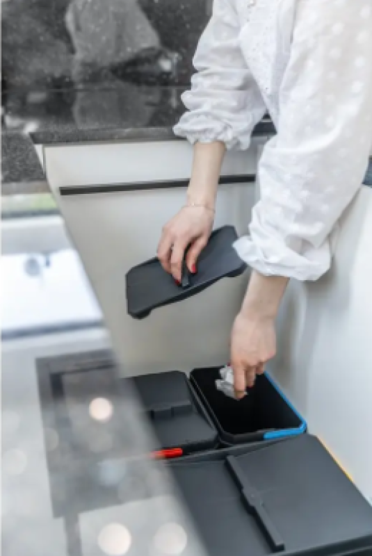 Garbi Basket B-60-3 sorteer afvalsysteem voor lade 60cm  incl. houder en 3 afvalbakken 1208964399