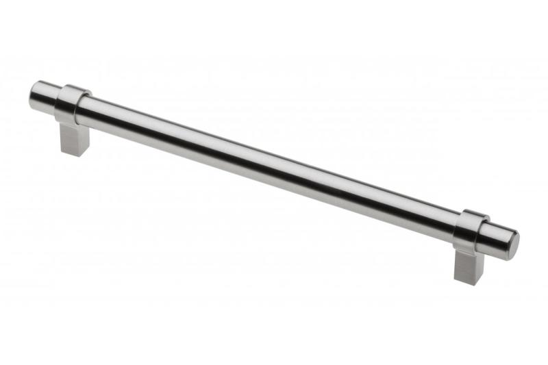 Steel handle TRIEST C=256mm brushed steel - zamak feet 1208965372