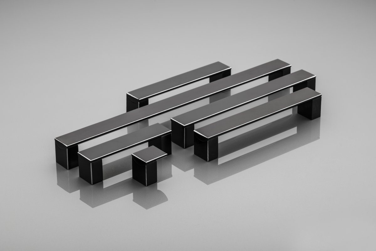 Aluminium handle ARES C=256mm black 1208965477