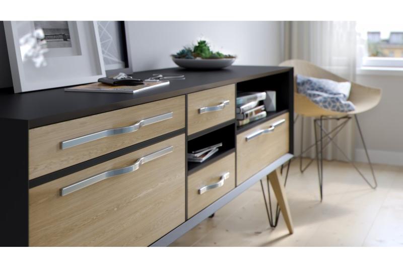 Doppio aluminium handle spacing 192 chrome plated 1208965509