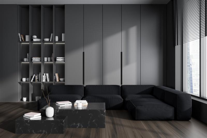 Aluminium handle HEXA, L=1200 mm, matt black 1208965516