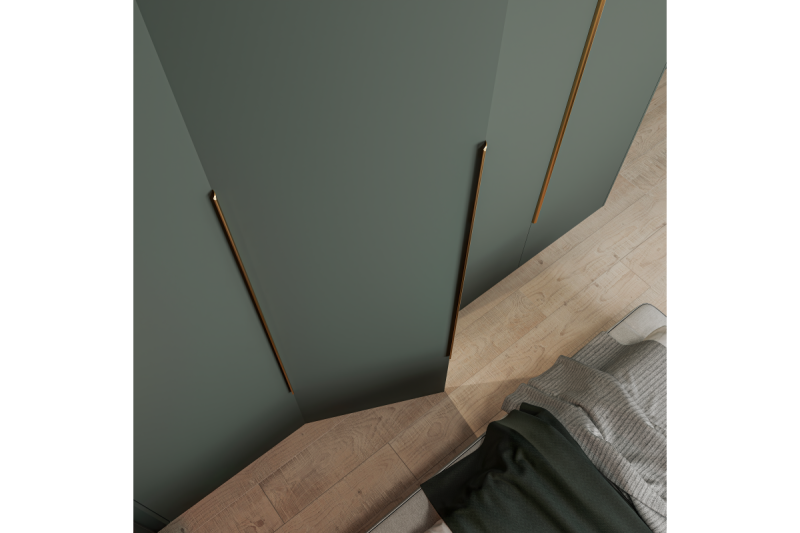 ALUMINIUM HANDLE HEXA, L=1200 mm, clear brushed gold 1208965517