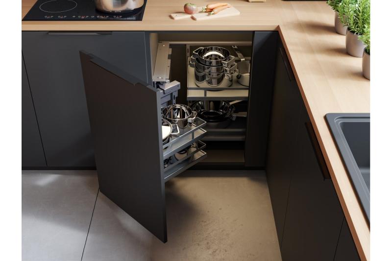 Aluminum handle LIND C = 256/296/18 mm black mat 1208965607