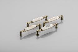Porcelain handle 728B C=96mm antique brass B-autumn rose 1208965694