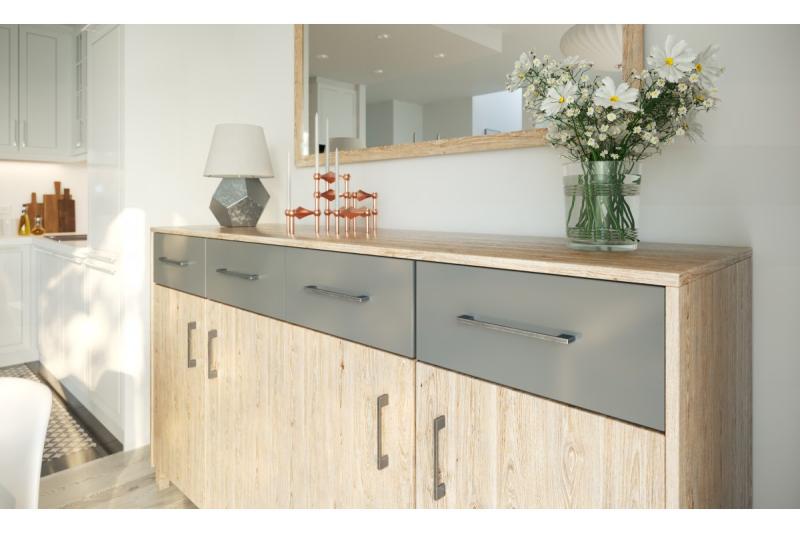 Zamak handle 819 C-160 mm antique silver 1208965819