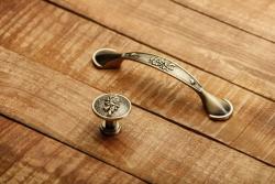 Zamak handle ARDEA C=96 mm antique brushed brass 1208965870