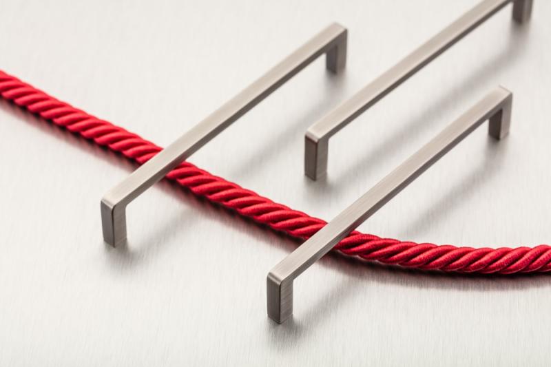 Zamak handle BAGIO C=160mm brushed steel 1208965890