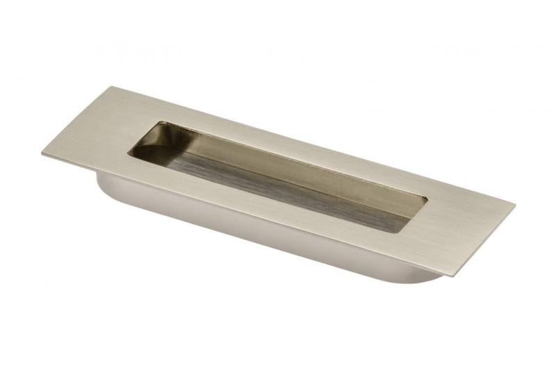 Zamak handle E6 C=96mm brushed steel 1208965983