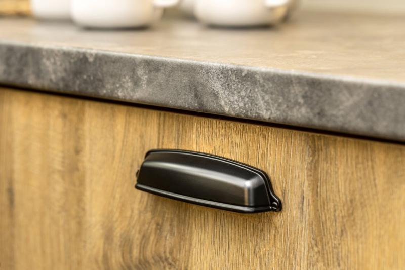 Zamak handle EVER C = 128 mm black matt 1208965993