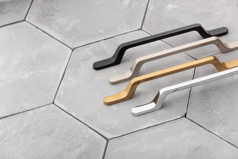 Zamak handle FLAVIO C=160 mm gold brass 1208966019