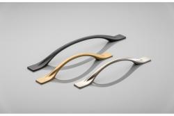 Zamak handle FLOW C = 128 mm inox 1208966034