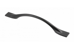 Zamak handle FLOW C = 128 mm black matt 1208966035