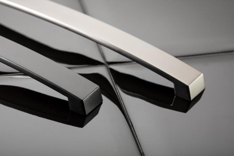 Zamak handle G1 C=160mm brushed steel 1208966059