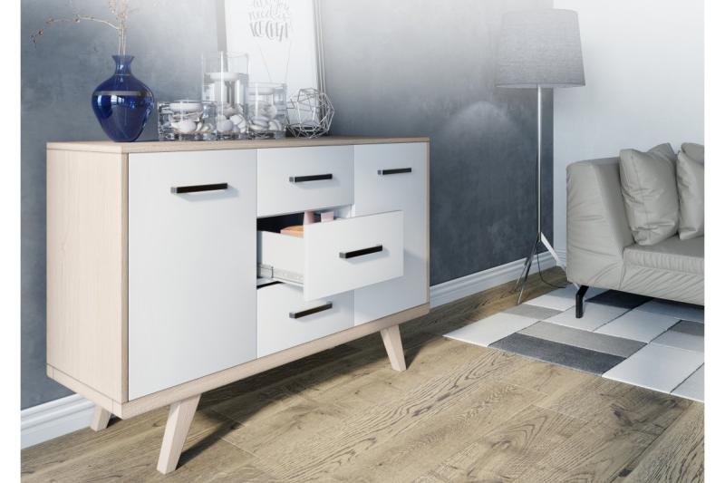 Zamak handle MONA C=192 mm chrome/black 1208966131