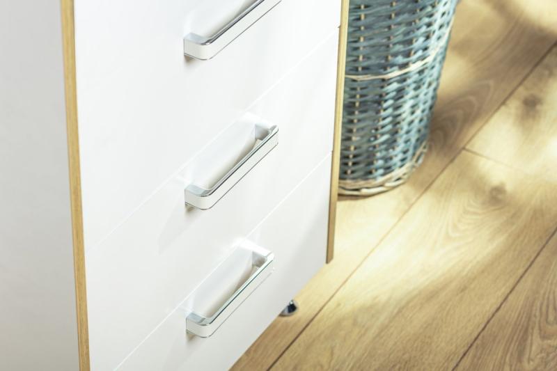 Zamak handle MONA C=256 mm chrome/white 1208966132