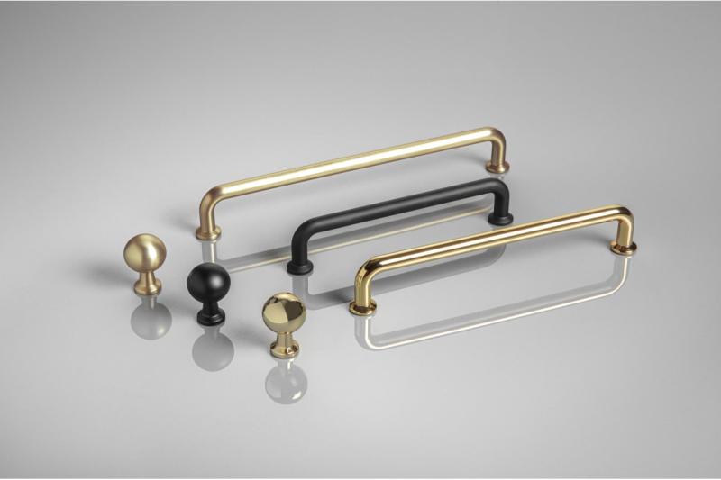 NORD zamak handle, C=128 mm, gold, brushed 1208966145